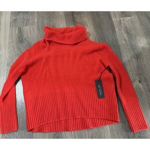 Rachel Zoe Womans Wool Blend Cowl Neck Sweater SZ Small Red Cozy Oversize Warm